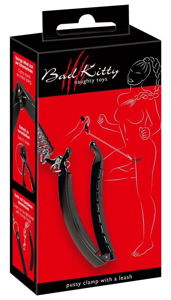 Bad Kitty Vaginaklem met Leiband - Labiaalclip met Ketting 85cm - BDSM - Klemmen - SM - speeltjes