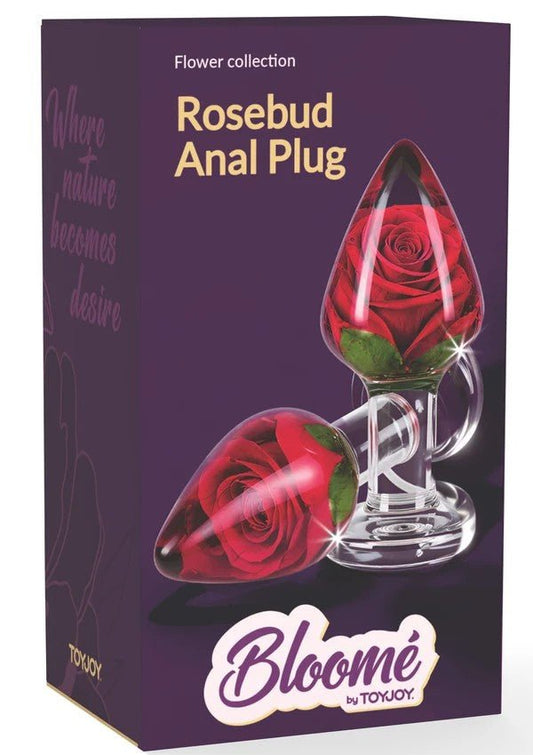 Bloomé Rosebud Buttplug Medium – Echte Rode Roos 9 cm - Buttplug van epoxyhars - SM-speeltjes