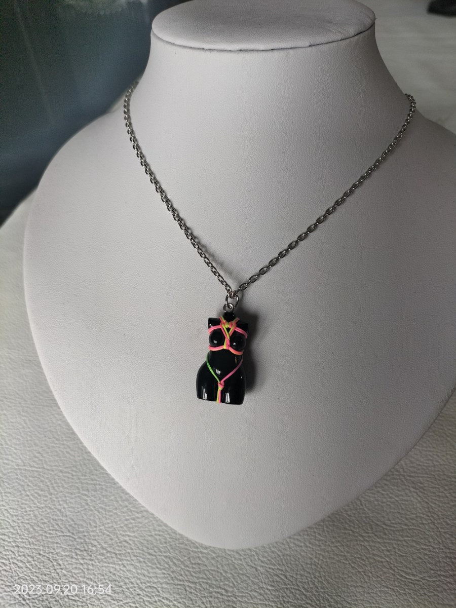 Bondage halsketting multi kleur touw - SM - speeltjes