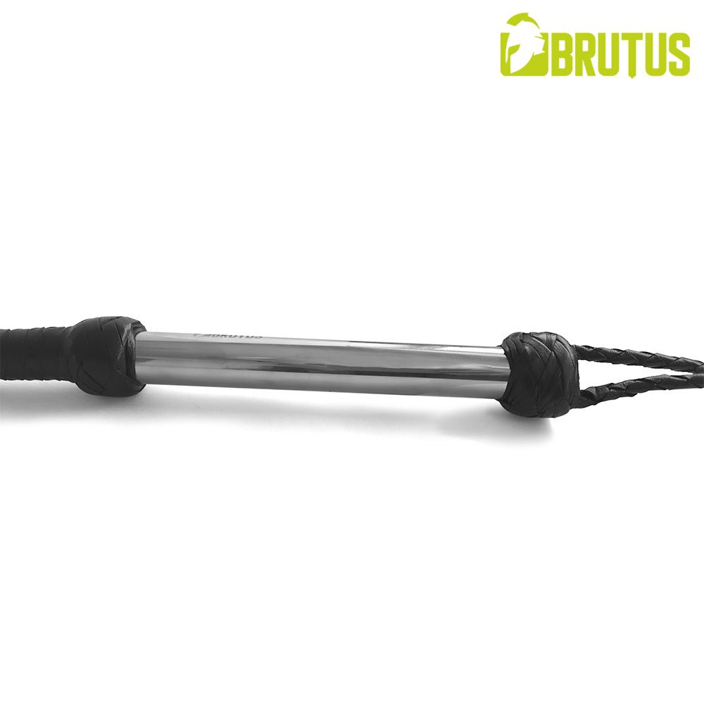 BRUTUS The Beast – Gevlochten Leren BDSM Zweep 80 cm - Gevlochten leren zweep - SM-speeltjes