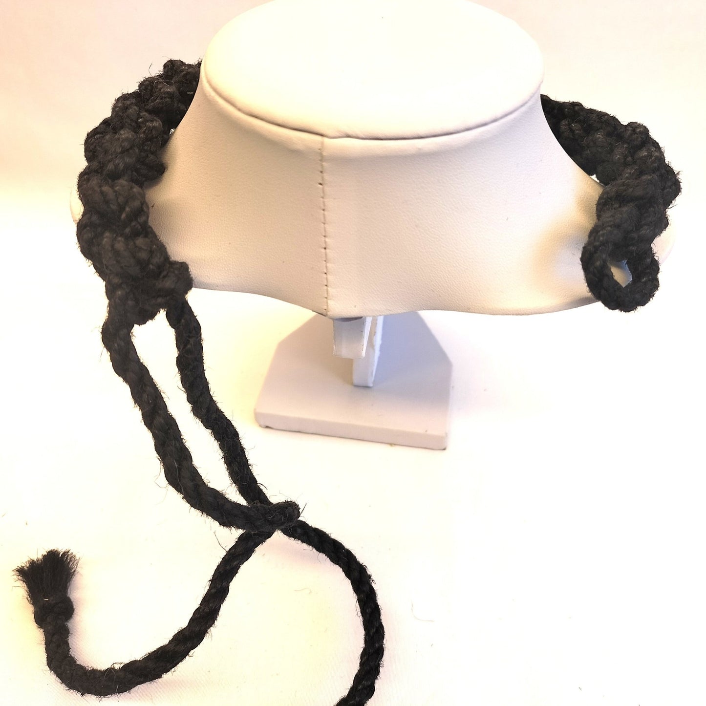 Jute Collar Zwart 62g – Rainbow O - Ring 42mm Verstelbaar 35 - 45cm - Collar - SM - speeltjes