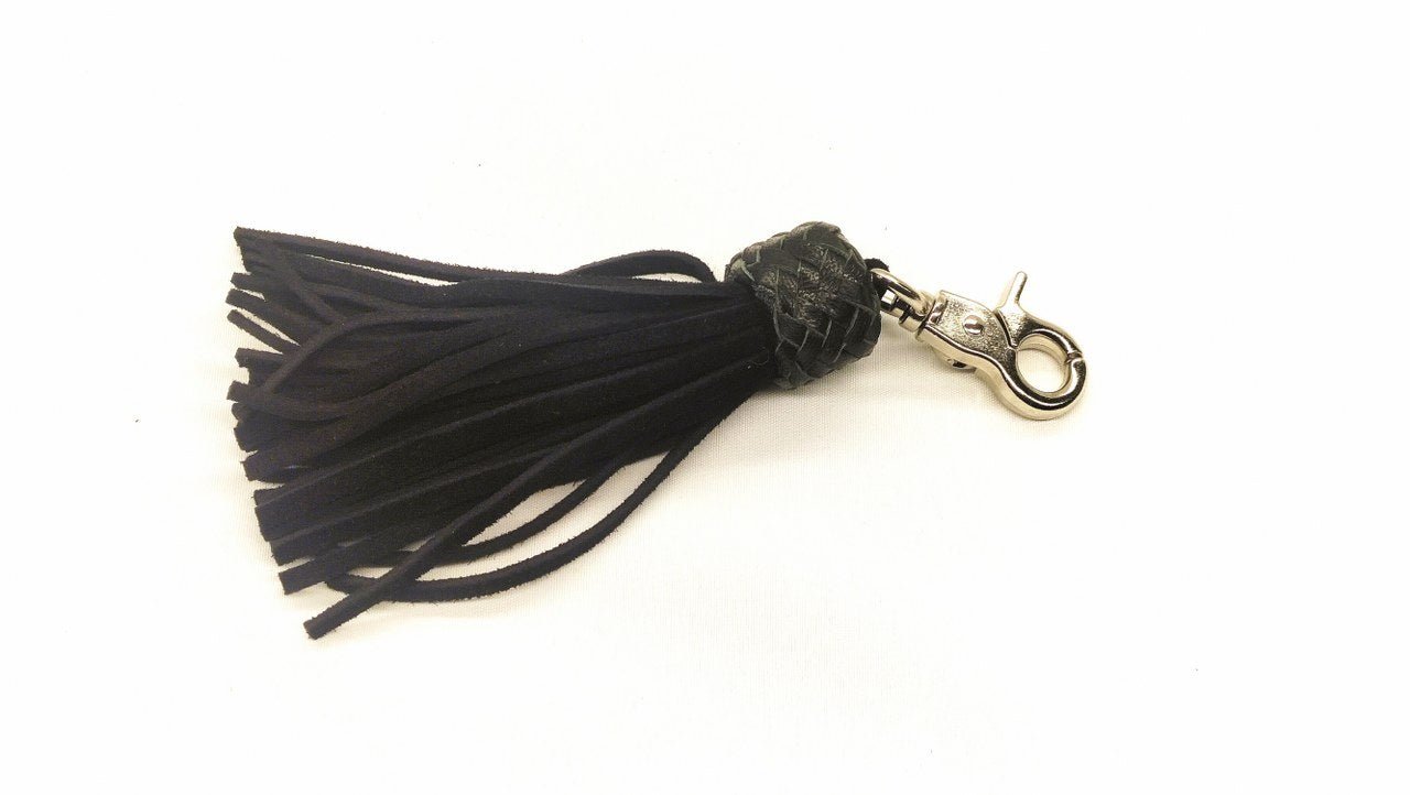 Mini Flogger Sleutelhanger Zwart Suède - BDSM Accessoire - BDSM Accessoires - SM - speeltjes
