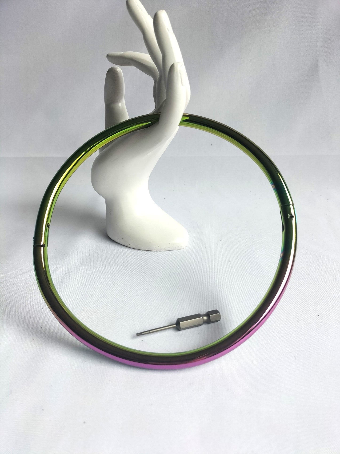 Multicolor RVS ronde collar zonder O - ring (diverse maten) - SM - speeltjes