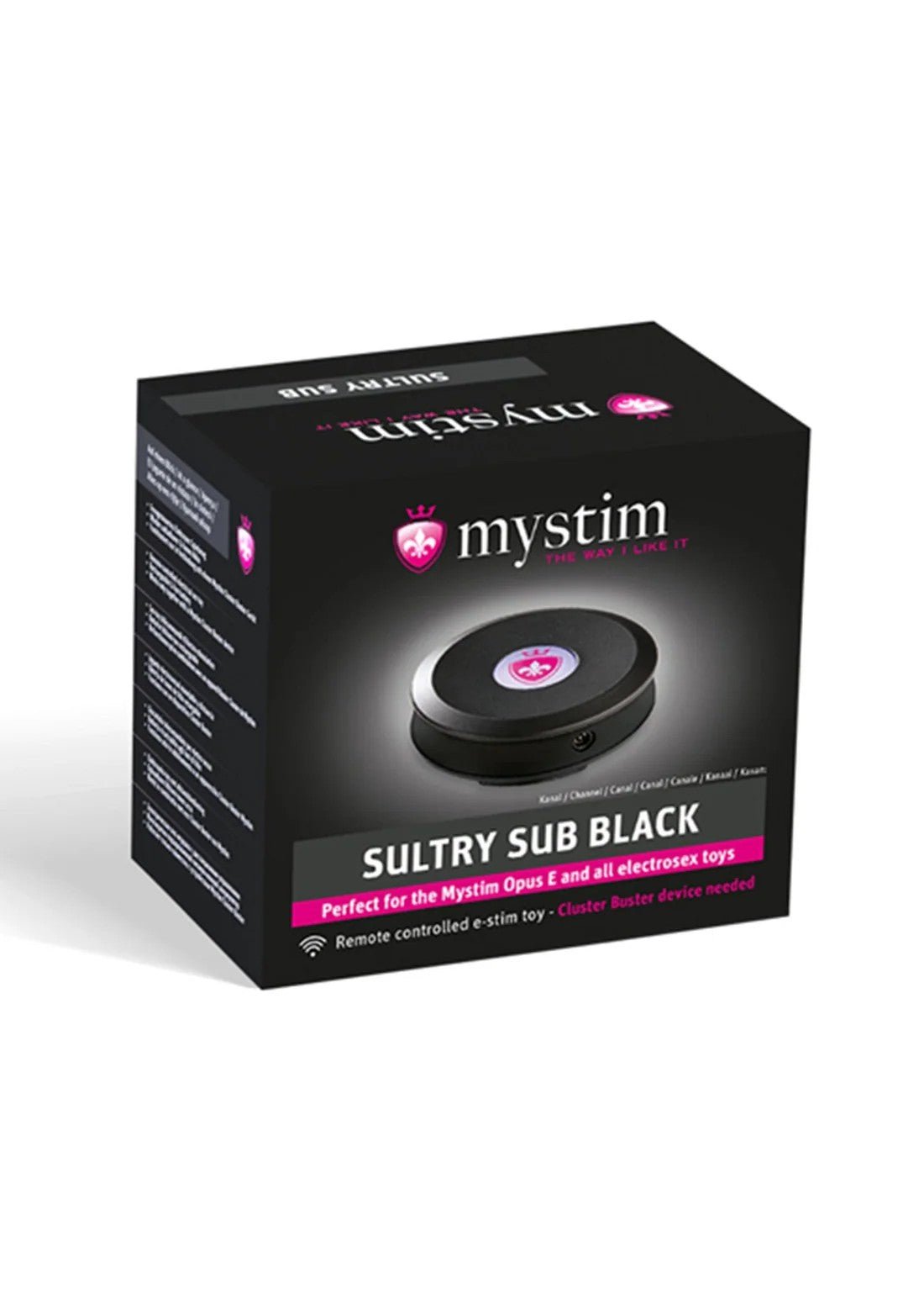 Mystim Sultry Sub Black – Draadloze E-Stim Ontvanger Kanaal 3 - E-Stim Apparaat - SM-speeltjes