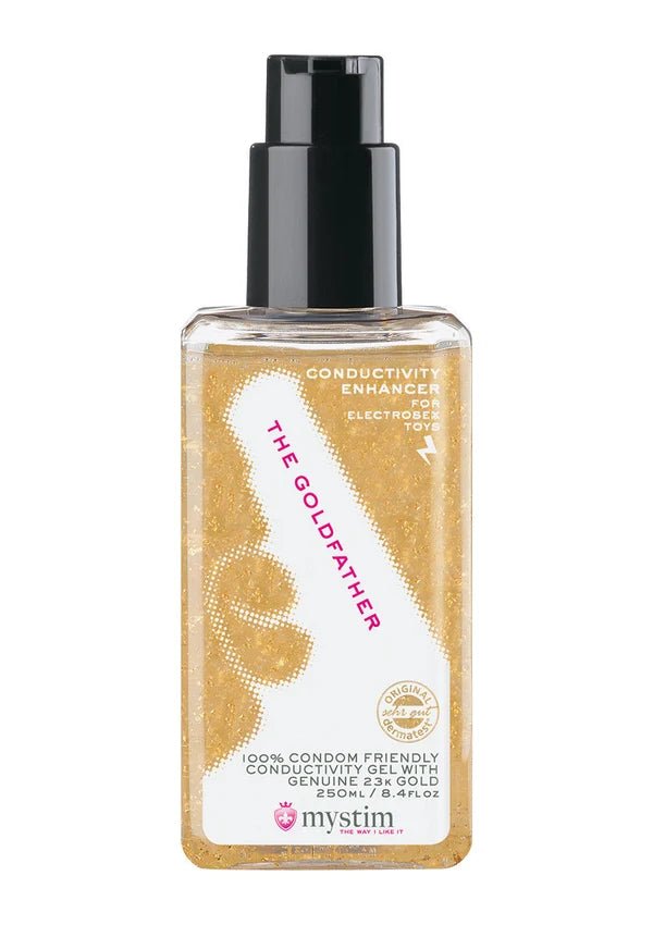 Mystim The Goldfather Geleidende E-Stim Gel 250ml – 23 Karaat Goud - E-Stim Accessoire - SM-speeltjes