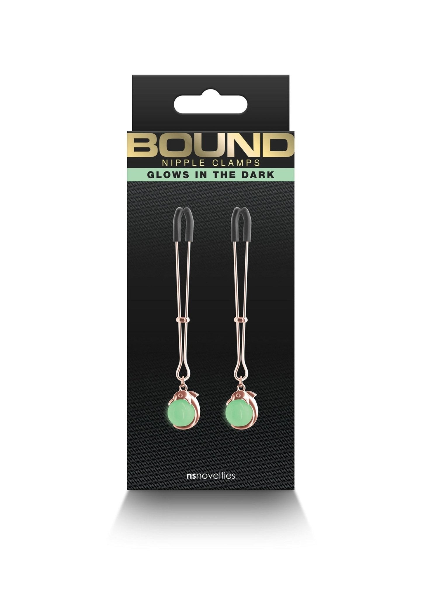 Glow in the dark tepelklemmen goudkleurig - detail weergave