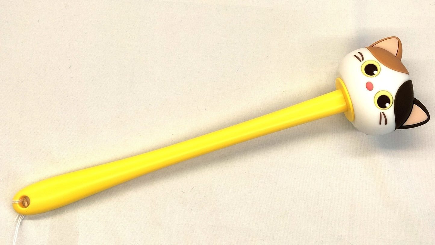 Poezen mepper geel handvat - BDSM Paddle - SM - speeltjes