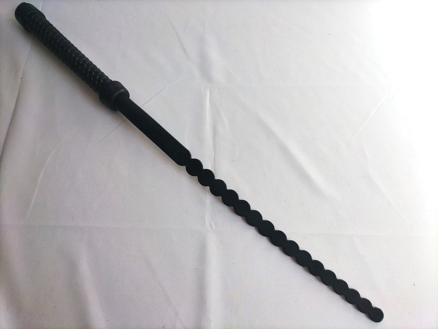 Rubber snaketail met rubber taps aflopende rondjes - SM - speeltjes