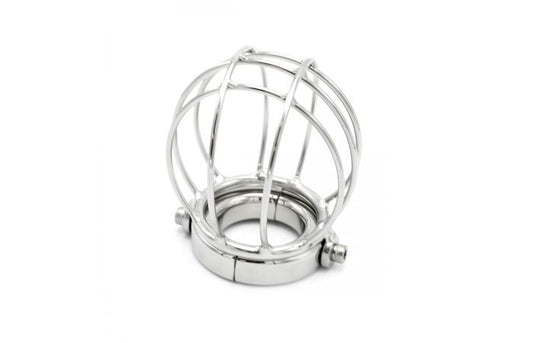 RVS Ballstretcher Ball Cage – Metalen Balzakkooi met Vergrendelbare Ring - CBT Ball Crusher - SM-speeltjes