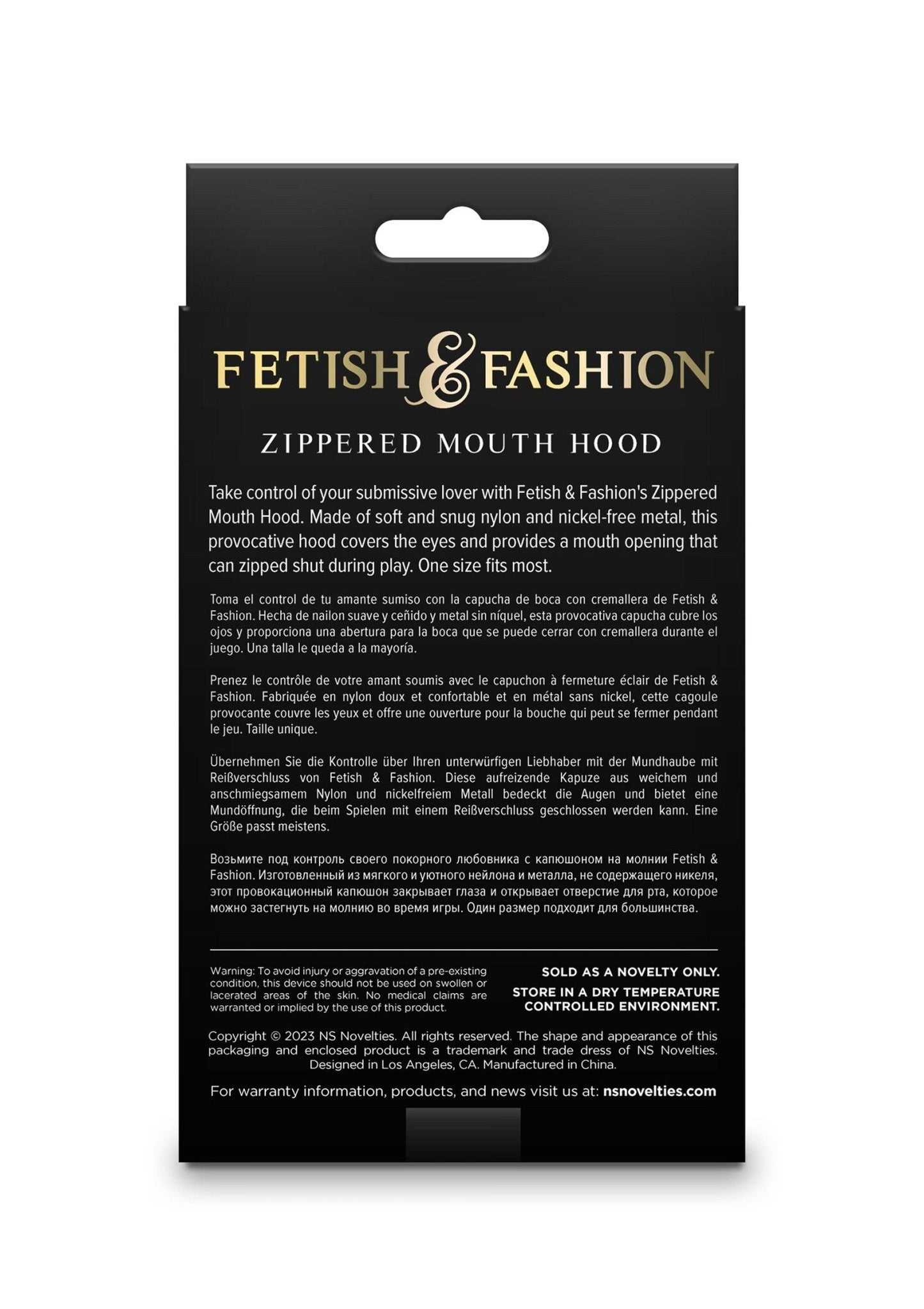 Zippered Mouth Hood Nylon - BDSM Hoofdmasker met Rits Mond & Oogbedekking - Hoofdmasker - SM - speeltjes