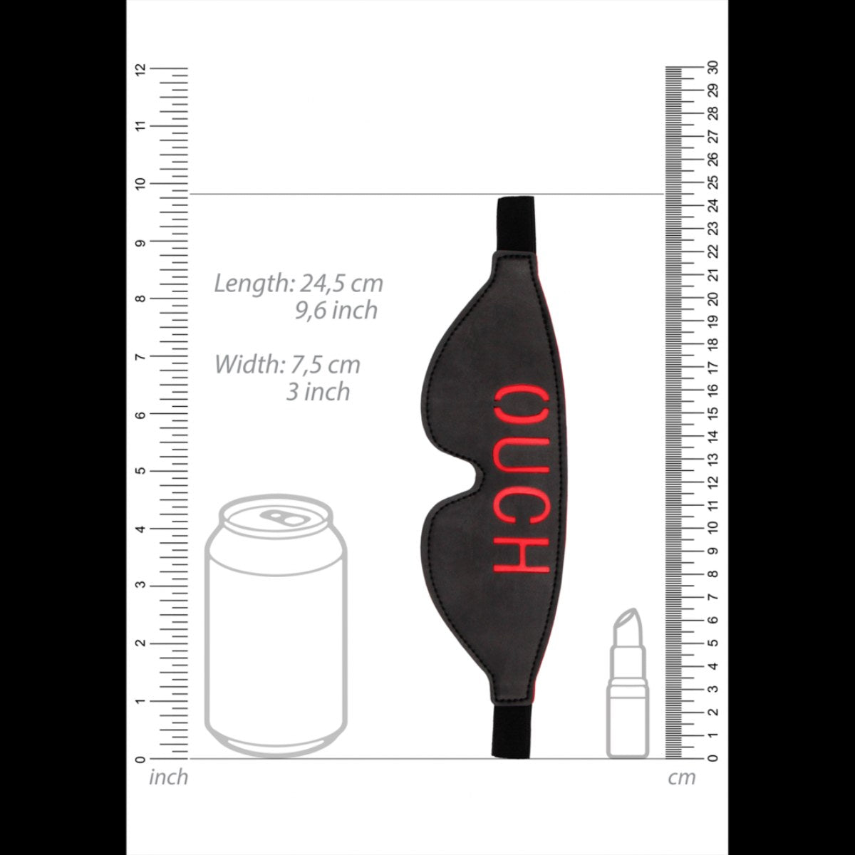 Zwart oogmasker OUCH - SM - speeltjes