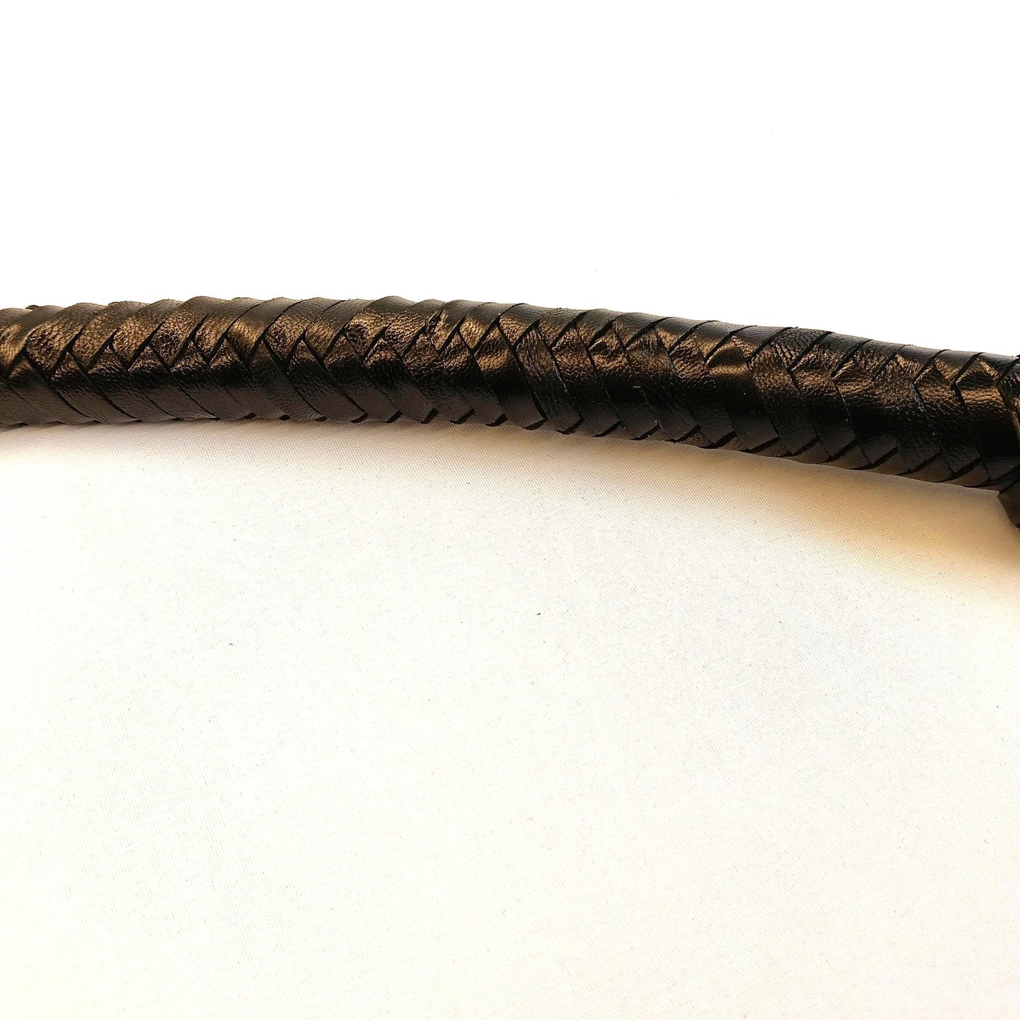 Zwarte Gespleten Snake Whip 99cm zonder Turkse Knopen – Dubbele Bladjes - Impact Play - SM - speeltjes