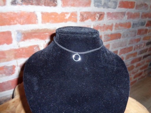 Mini daily collar met zilverkleurige ring