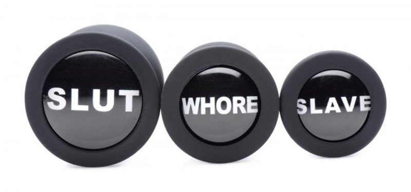 Dirty word buttplug set - SM - speeltjes
