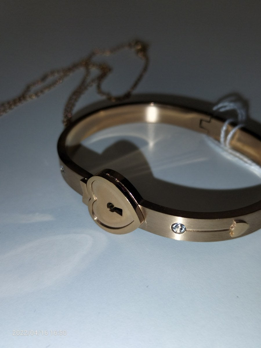 Owned en slaved armband + ketting rosé kleurig - SM - speeltjes