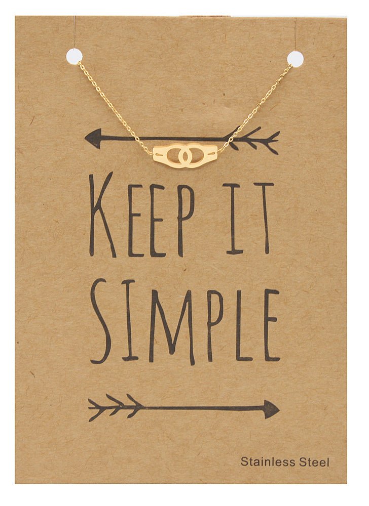 RVS armband met handboeien goudkleurig - SM - speeltjes