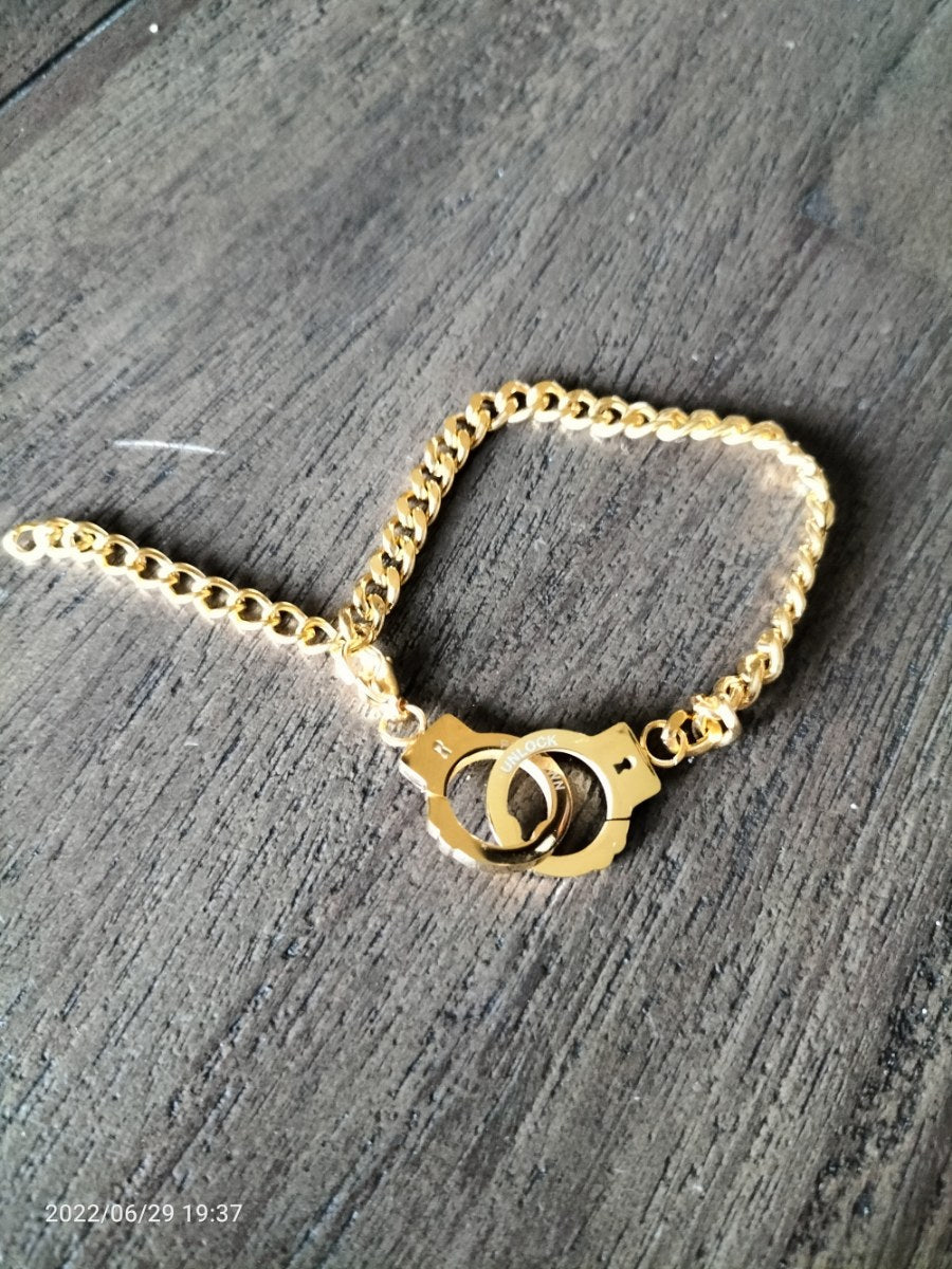 RVS goudkleurige dames armband - SM - speeltjes