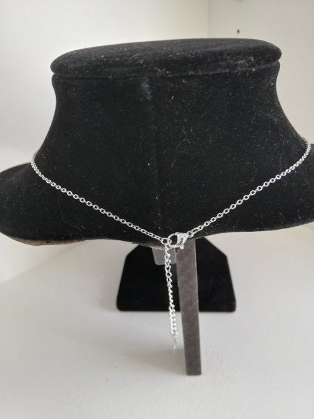 Titanium halsketting met handboeien zilver kleurig - SM - speeltjes