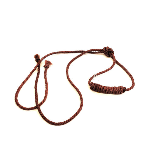 Jute Mondgag Handgemaakt 6mm – Naturel of Rood 9cm Gagball Shibari