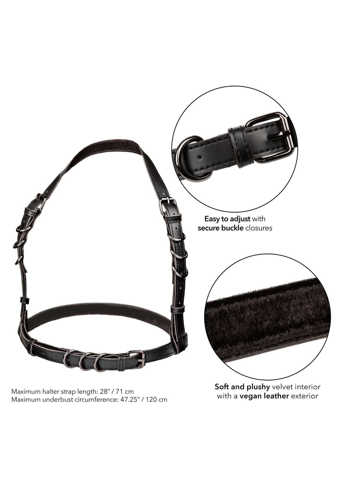 Halter Buckle Harness Plus – Luxe Plus Size BDSM Harnas