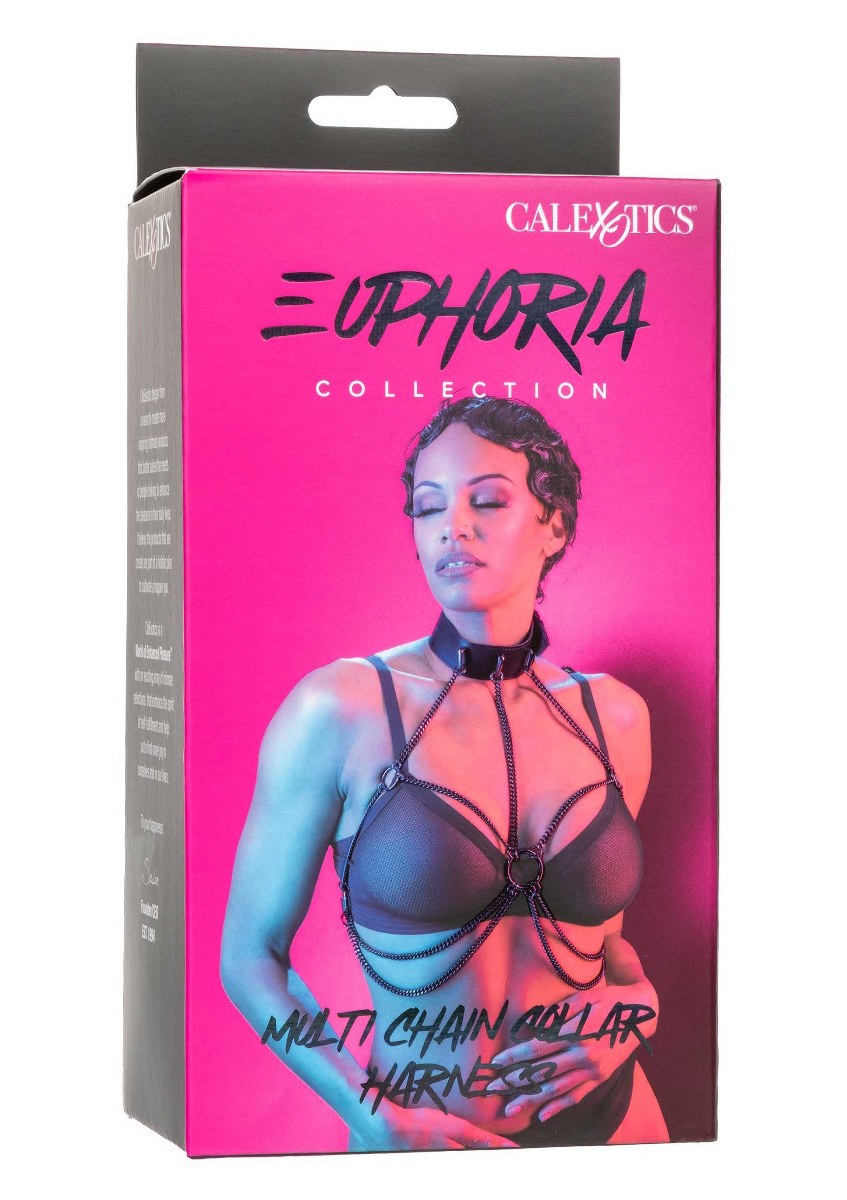Euphoria Chain Collar Harness – Vegan Leren Harnas met Kettingen