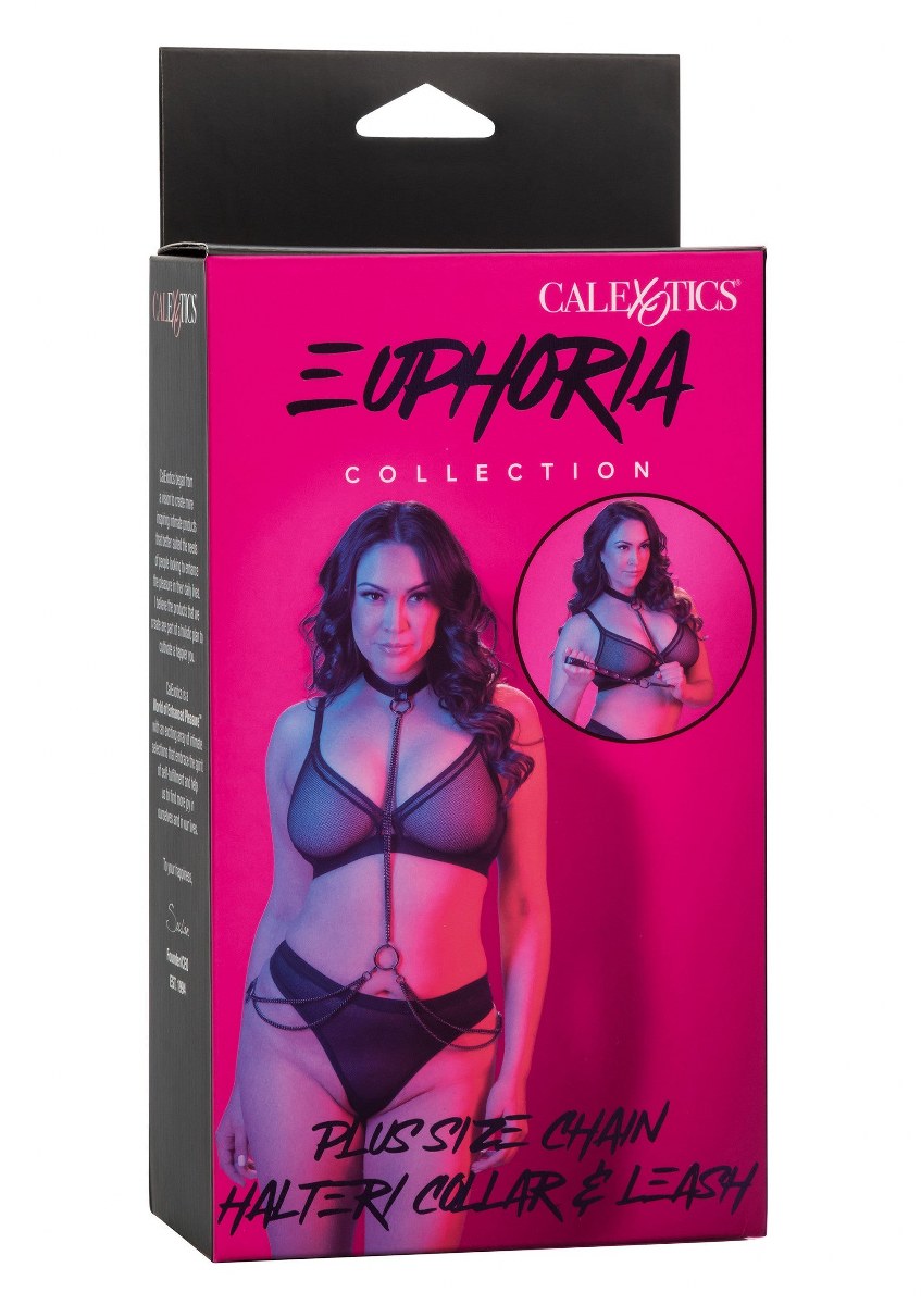 Chain Halter & Collar Plus Size – Luxe BDSM Harnas met Leiband