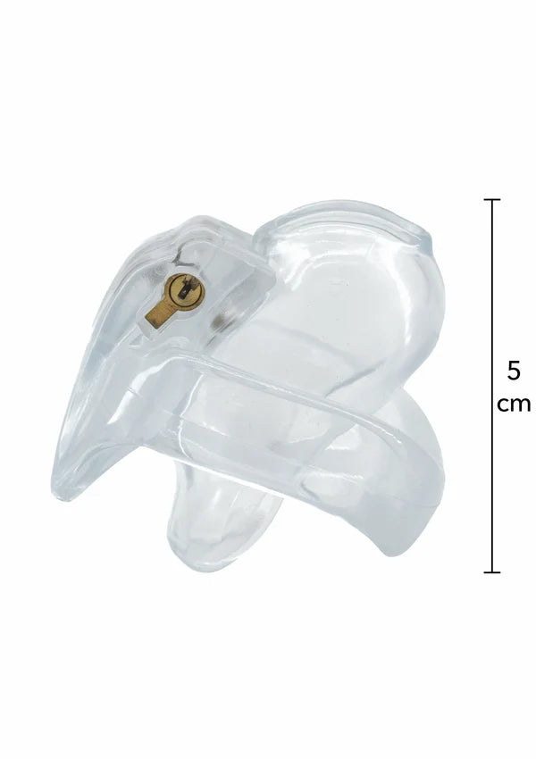 Clear Control Cock Cage X-Short – Transparante Acryl Kuisheidskooi