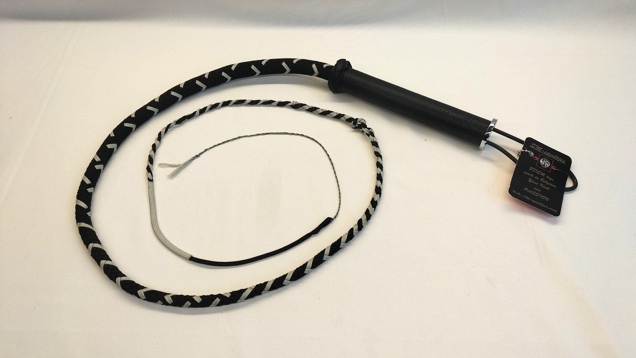 3 foot paracord bullwhip met leder handvat - SM - speeltjes