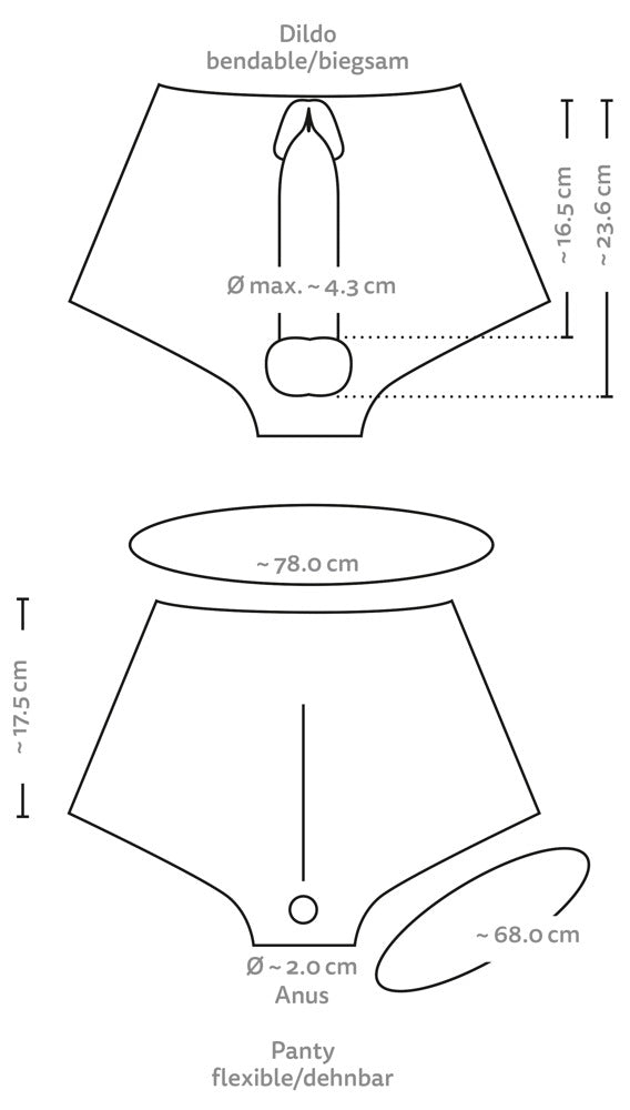 You2Toys Realistische Penisbroek Vloeibare Siliconen – Maat M