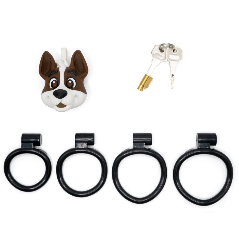 Chastity Cage Hondenkop – Kunsthars Kuisheidskooi met Puppydesign