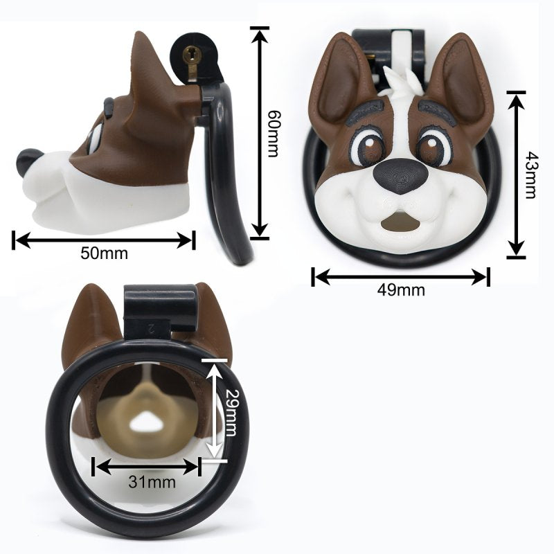 Chastity Cage Hondenkop – Kunsthars Kuisheidskooi met Puppydesign