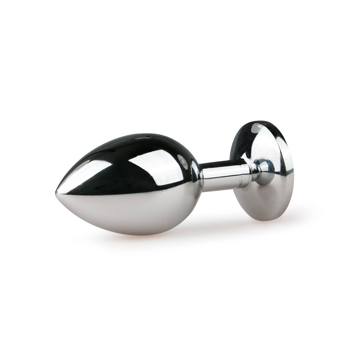 Aluminium Buttplug met Roze Kristal – Maat M | Temperatuurgevoelig