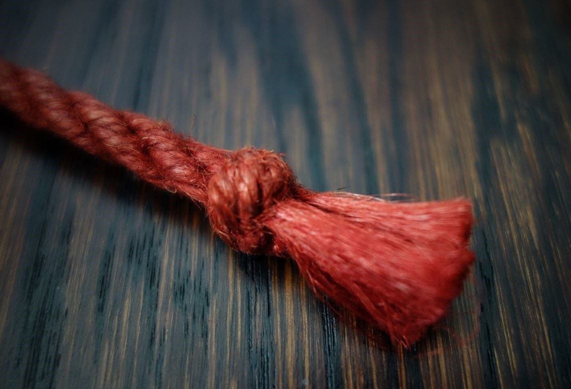 Jute touw 6 mm classic red