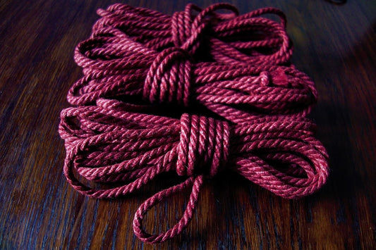 Jute rope 6 mm magenta/pink