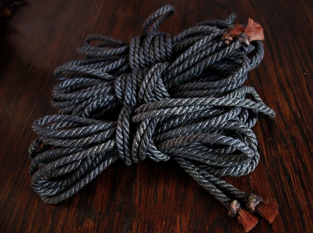 Jute rope 6 mm steel gray