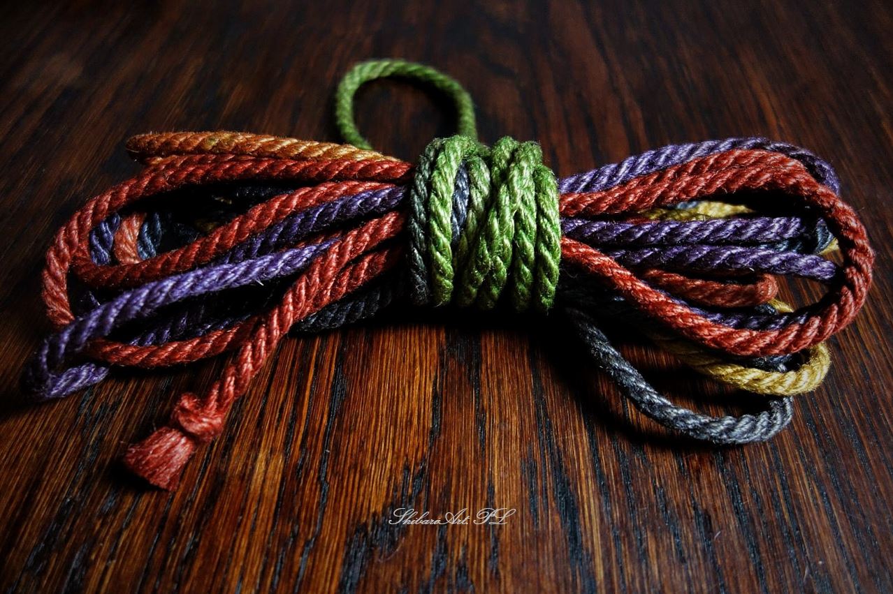 Rainbow jute rope 6 mm