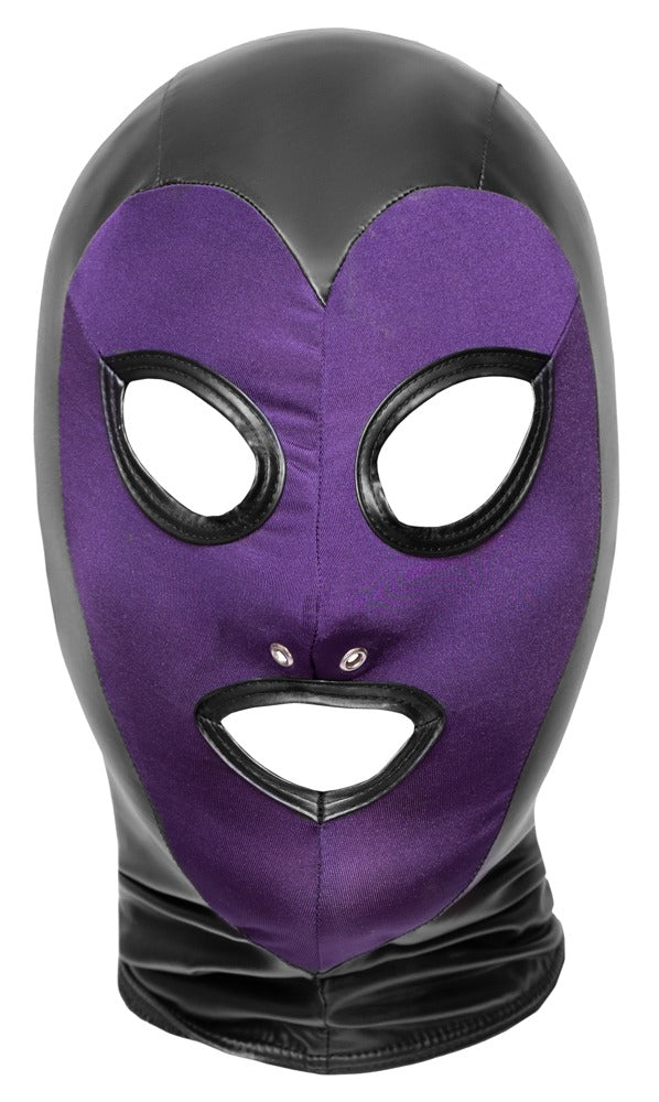 Black/purple head mask bath kitty