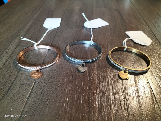 Bedel armband RVS in rosé, goud of zilver kleur