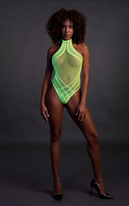 Body with Halter Neck - Neon Green OS and QS