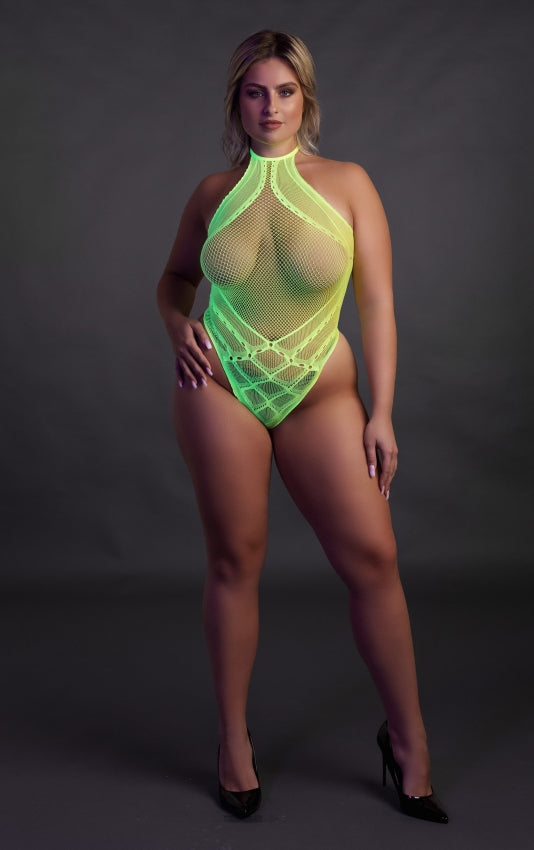 Body with Halter Neck - Neon Green OS and QS