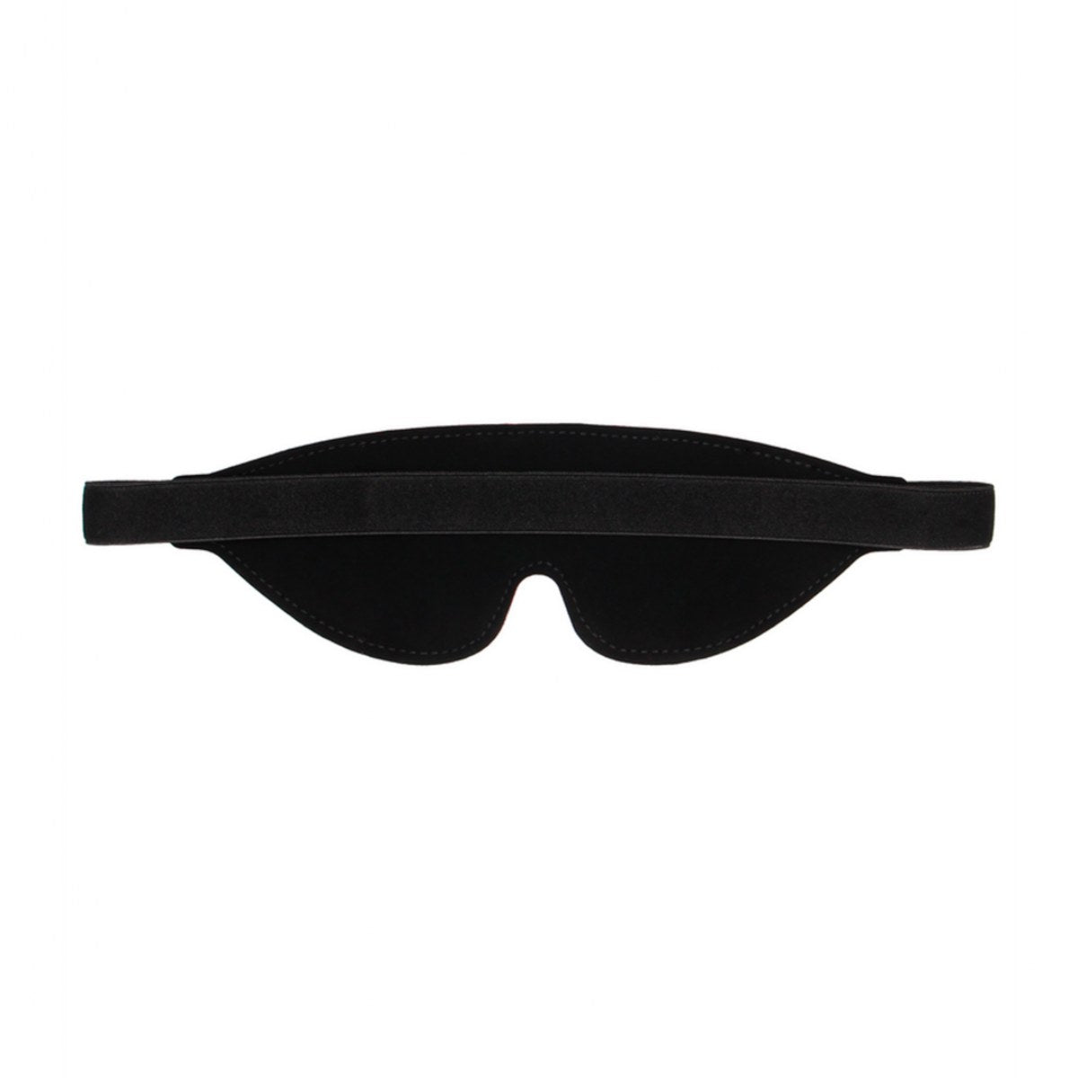 Black nappa leather eye mask with lace-up closure