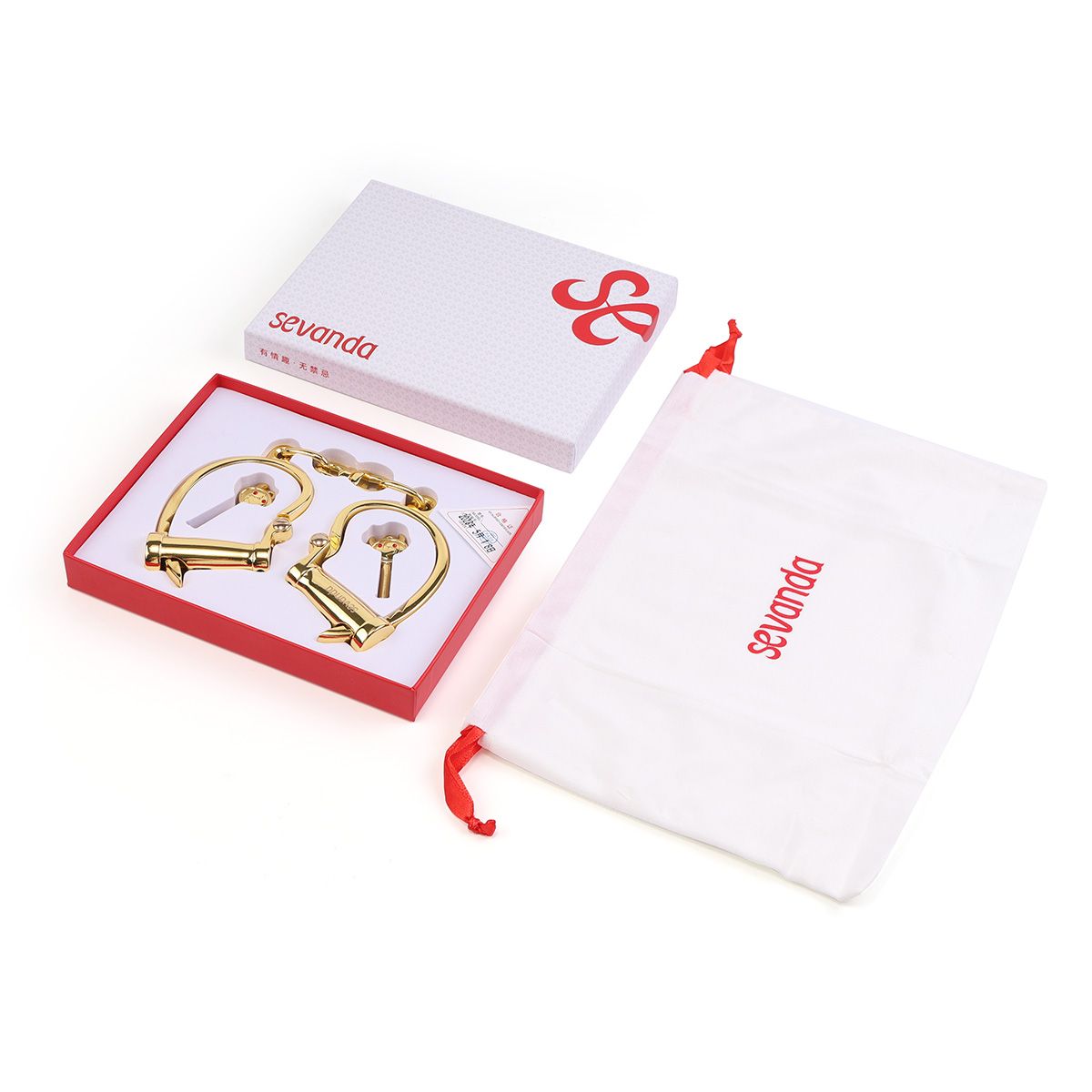 Deluxe gold plated handcuffs 