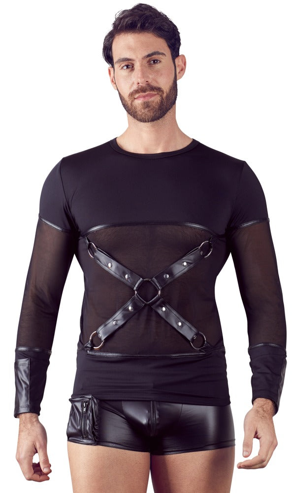 Men's shirt with armor and long sleeves