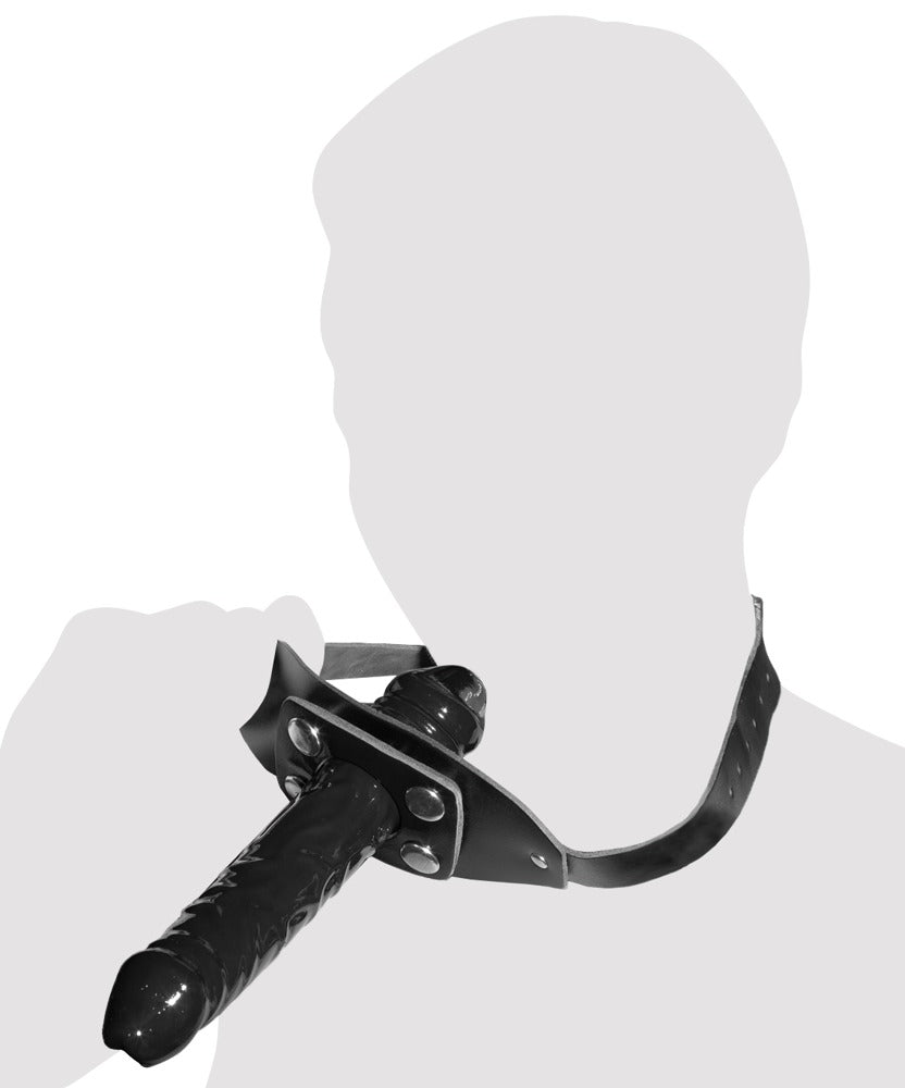 Leather penis gag