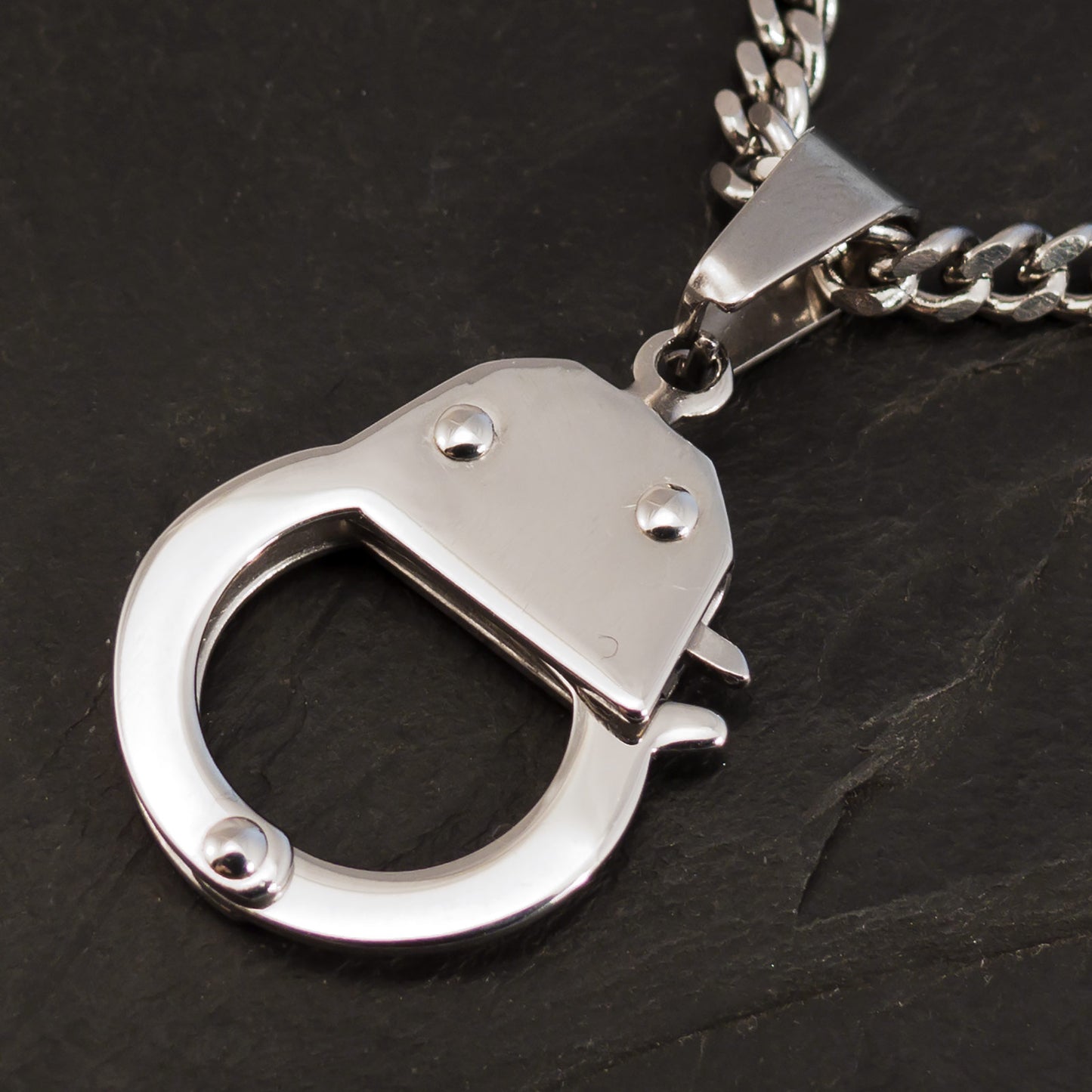 Stainless steel BDSM handcuff pendant