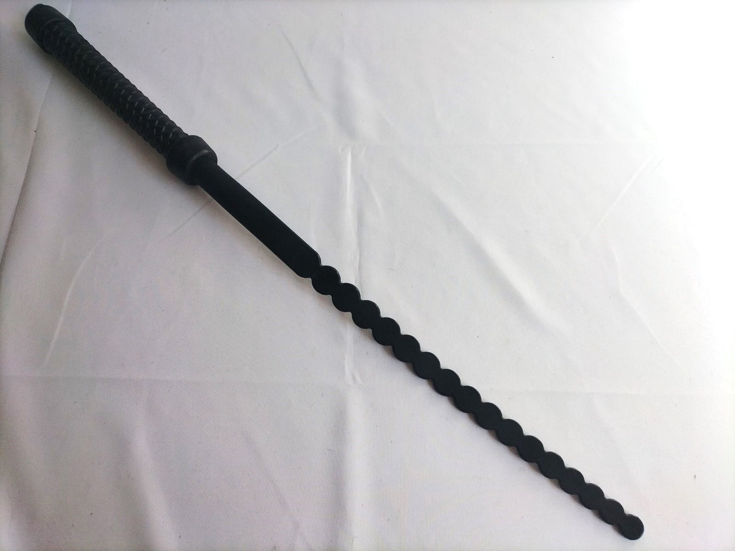 Rubber snaketail met rubber taps aflopende rondjes