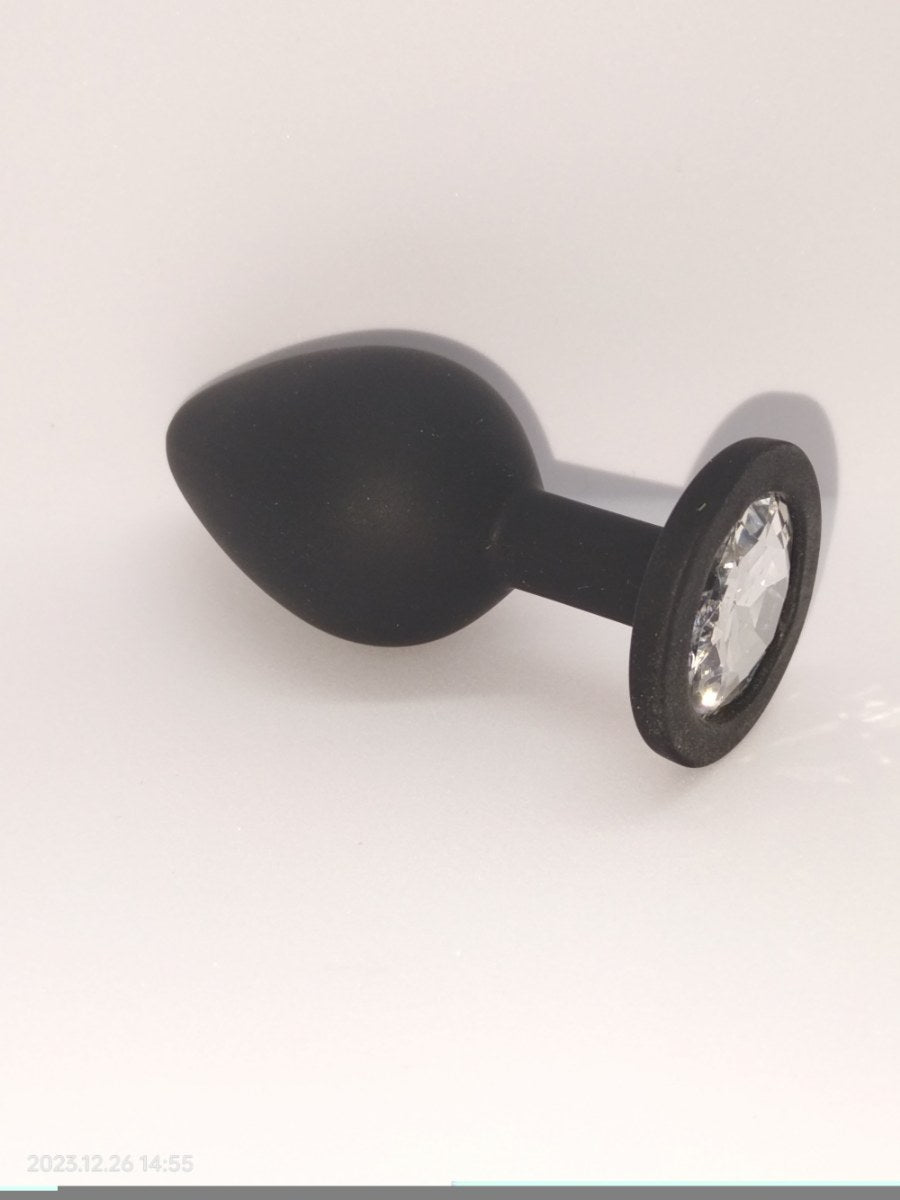Plug anal en silicone noir 3 tailles disponibles