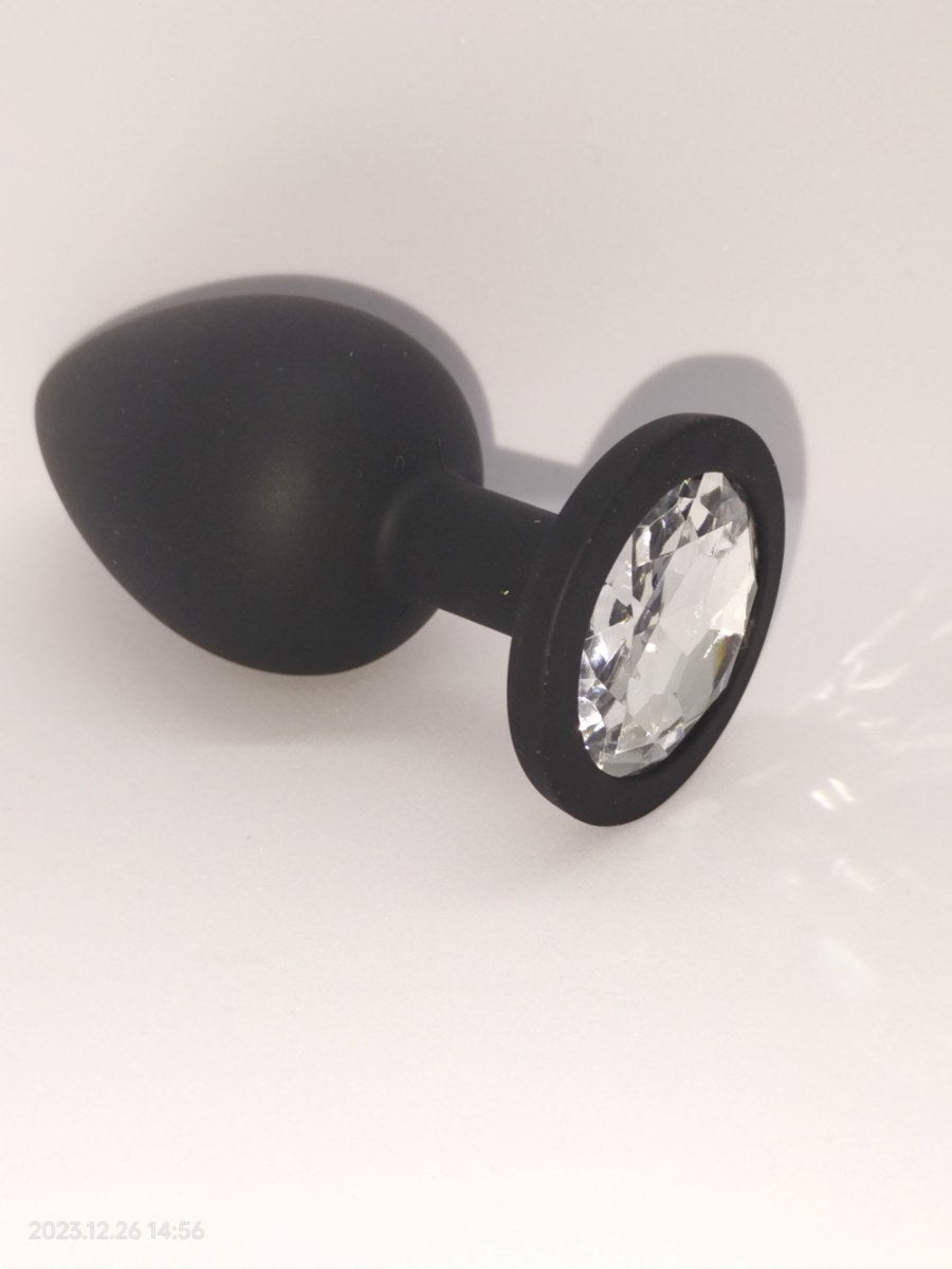Silicone butt plug black 3 sizes available
