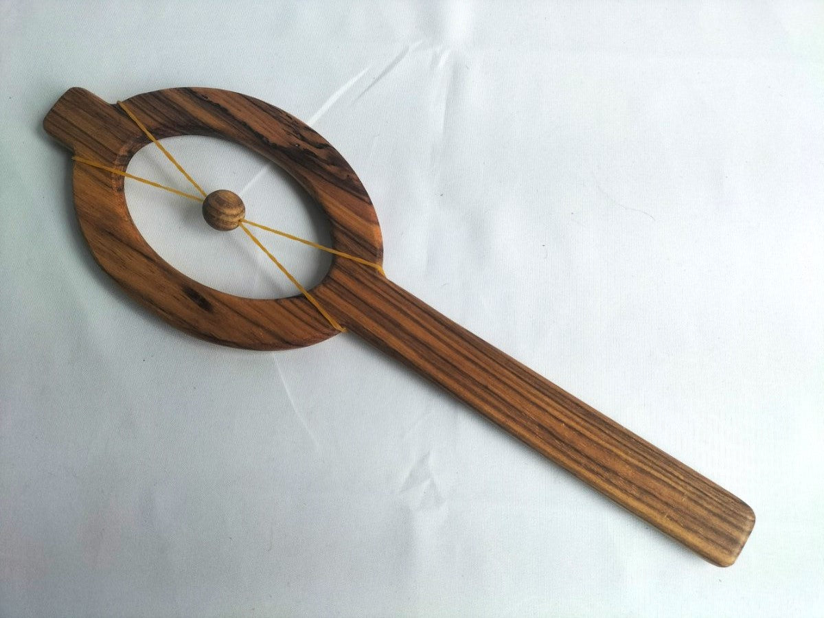 Nasty wooden paddle met houten balletje (verschillende kleuren)