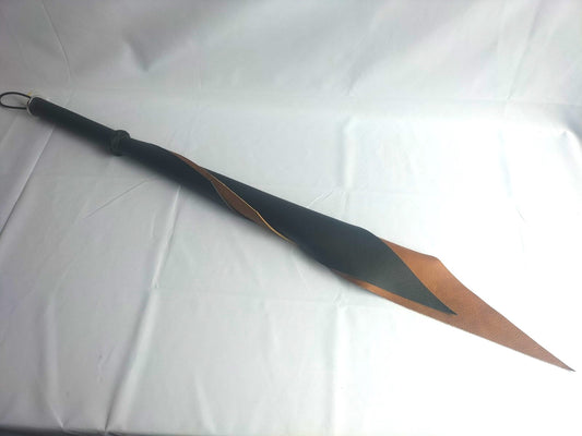 Dragon tail zwart/cognac leer 70 cm